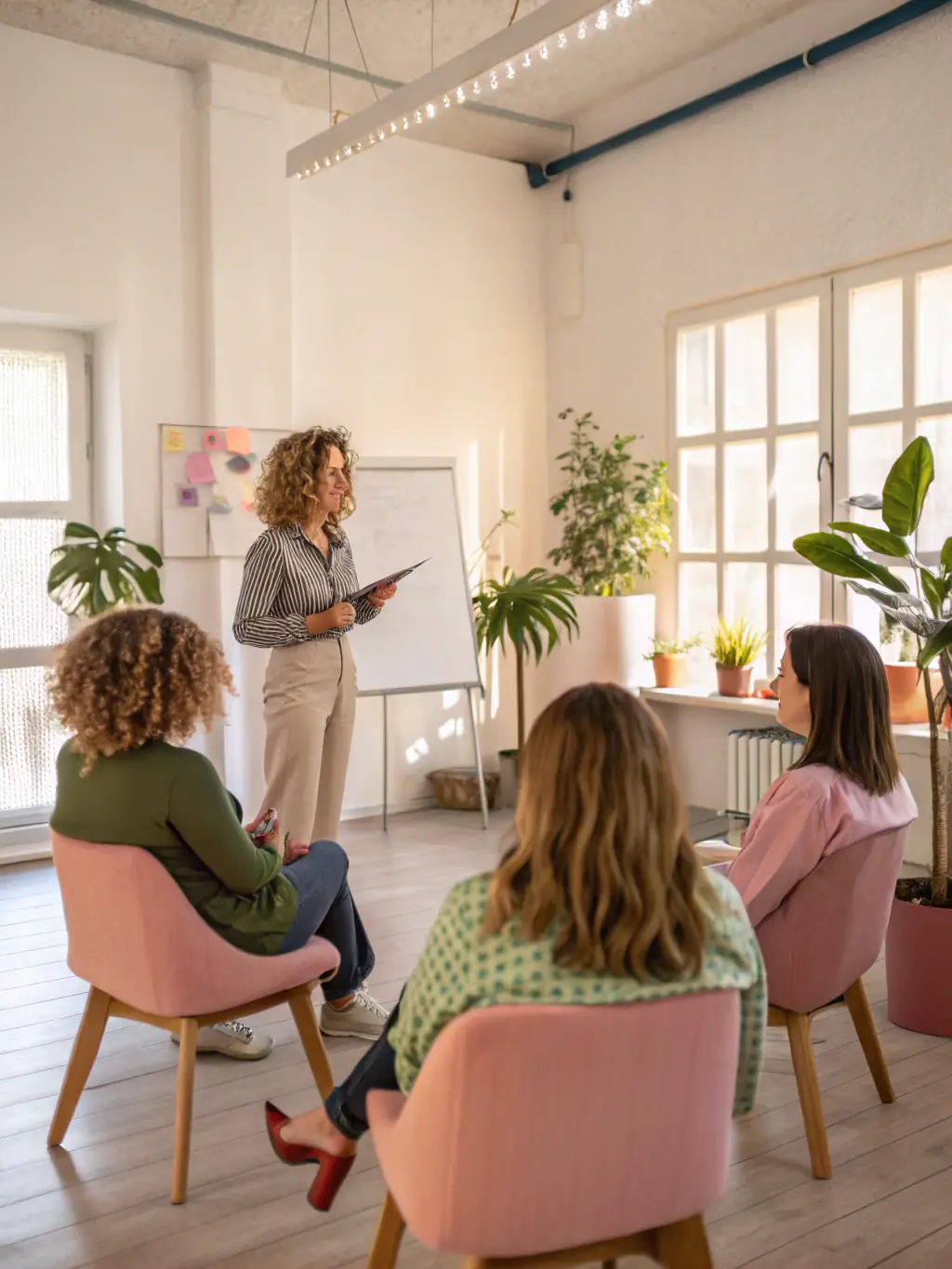 A consultant leading a training session for employees, showcasing Bizzuconnect's commitment to talent development and organizational growth.